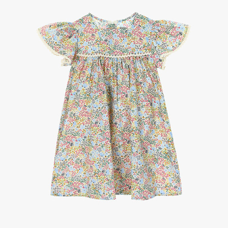 Girls Floral Lace Beach Dress