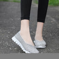 Women's Slip-On Canvas Shoes - Beijing Style Flat Shoes