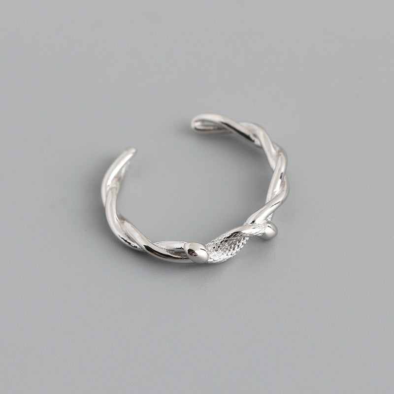 Fashionable Twisted Rope Snake Ring