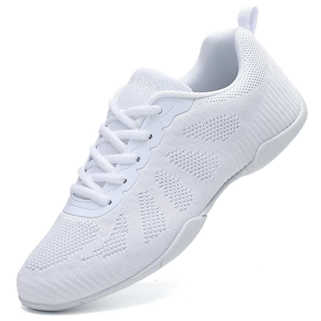 CheeryEase Girls White Cheerleading Shoes Youth Cheer Shoes Girls Cheerleading Dance Shoes Athletic Training Dance Breathable Cheer Competition Sneakers Girls Little Kid Size 13.5