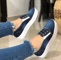 Canvas Slip-On Sneakers with Thick Sole for Couples