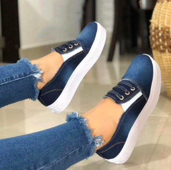 Canvas Slip-On Sneakers with Thick Sole for Couples