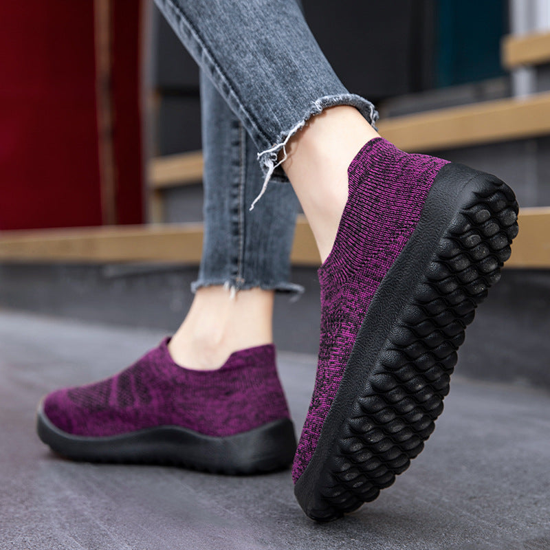 Men's and Women's Casual Flyknit Slip-On Sneakers