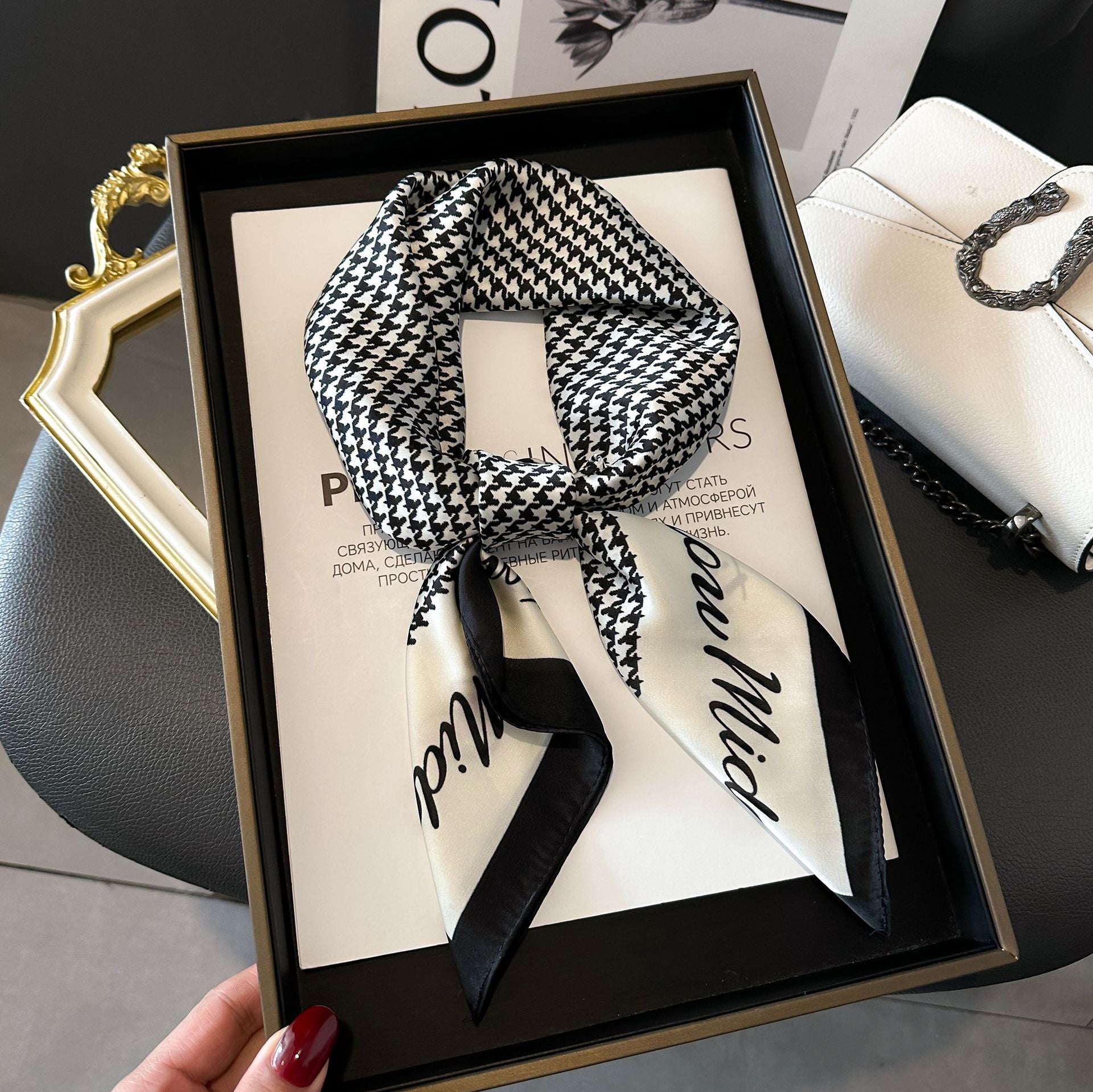 New Striped Silk Scarf - Stylish Professional Accessory