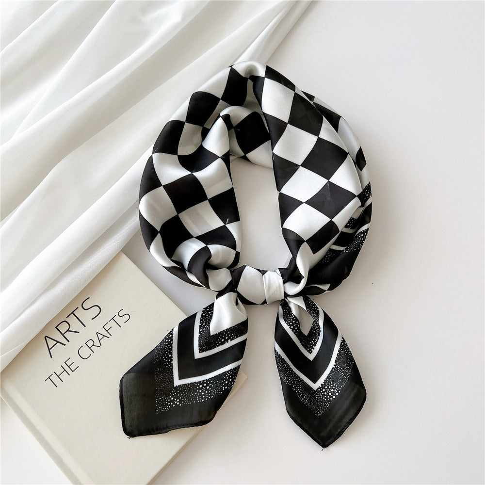 Stylish French Silk Scarf for All Seasons (70cm)