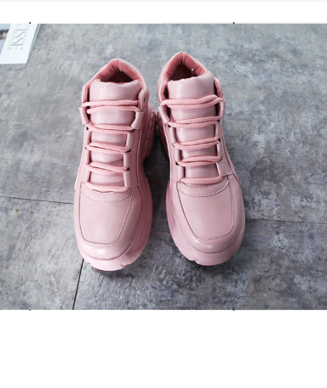Trendy Women's Thick-Soled Dad Sneakers (White)