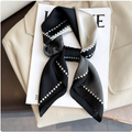 Striped Square Silk Scarf
