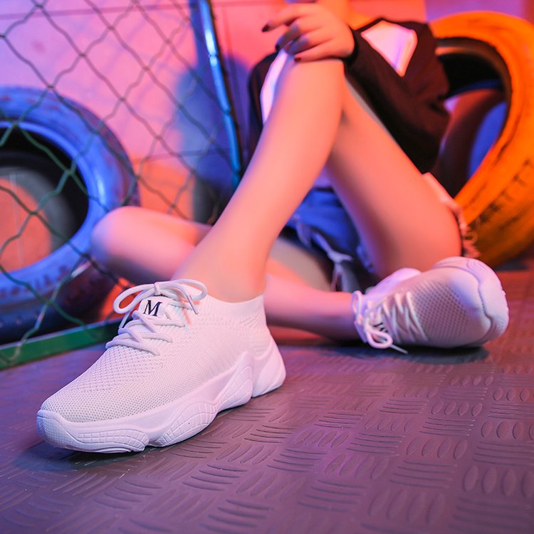 Women's Thick-Soled Knitted Dad Sneakers