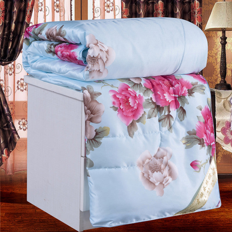 Silk Printed Silk Comforter for All Seasons, Wholesale