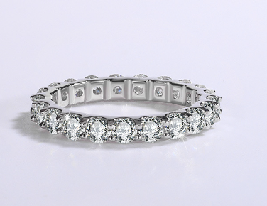 S925 Sterling Silver Moissanite Stackable Diamond Ring