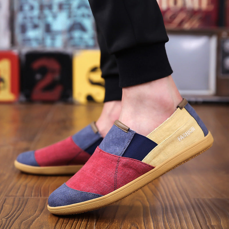 Men's Summer Breathable Canvas Slip-On Casual Shoes