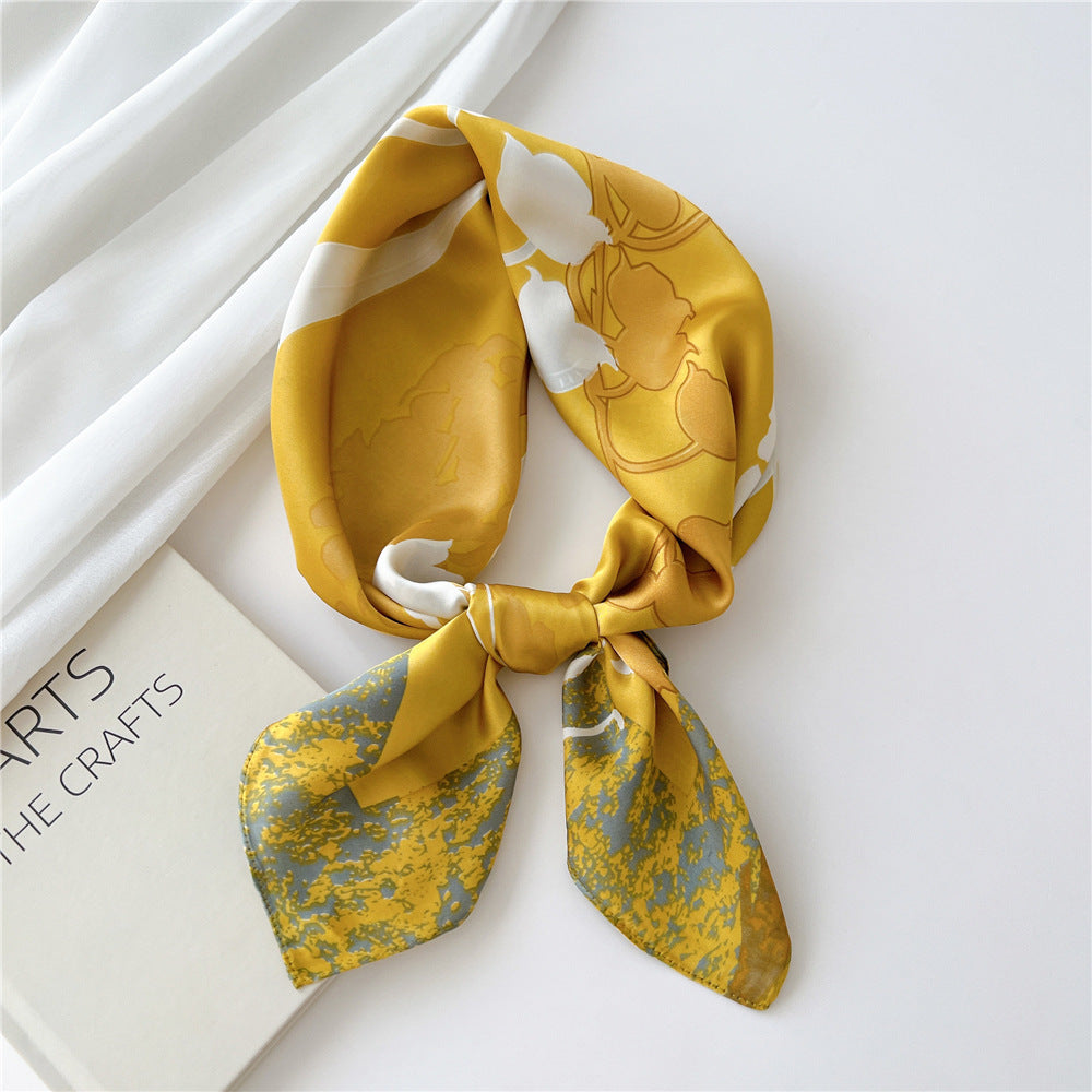 Stylish French Silk Scarf for All Seasons (70cm)