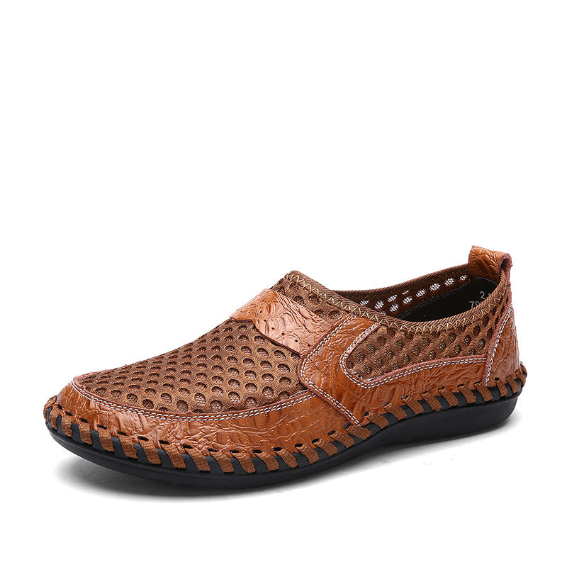 Baskets crocodile décontractées respirantes à enfiler pour hommes