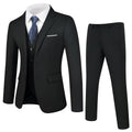 Tuxedo for Men 3 Piece Suit Men Slim Fit Mens Tuxedo Suit Set Formal Wedding Suit for Men Two Button Blazer Jacket Vest & Trousers Tux for Casual Black 3XL
