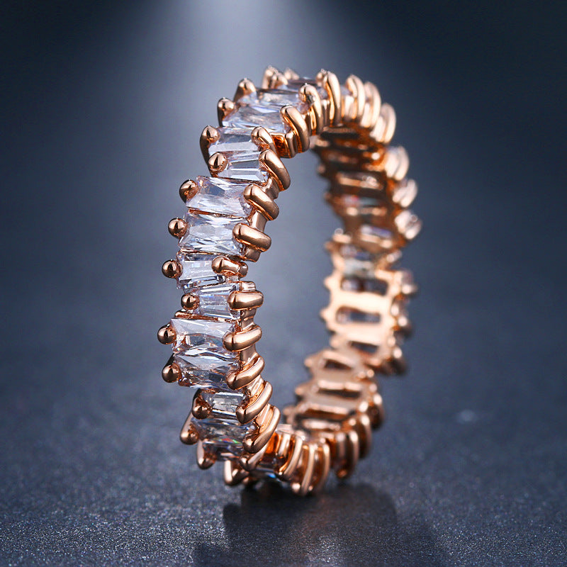 Fashionable AAA Zircon Ring for Women (Simple Design)