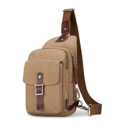 Men's Shoulder Bag, Digital Backpack, Canvas Chest Bag