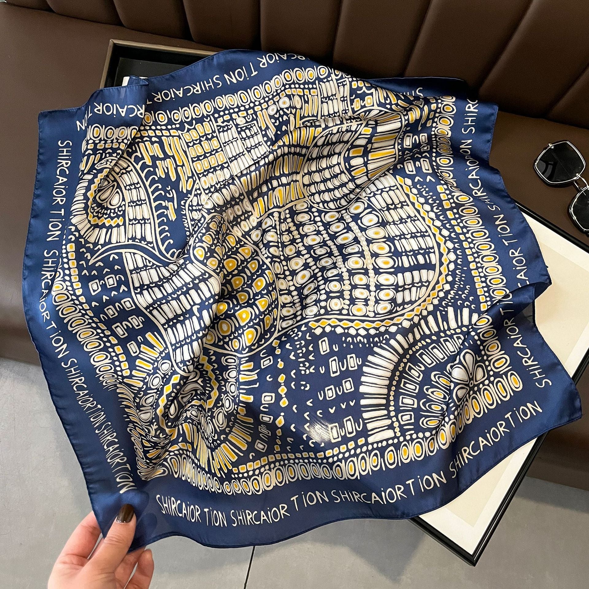 Vintage Silk Scarf - French Style 70cm Square Scarf