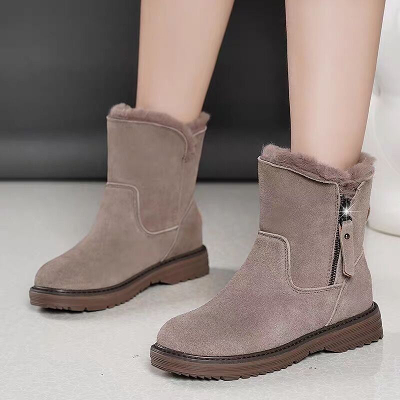 Chaussures matelassées en velours de coton pour femmes