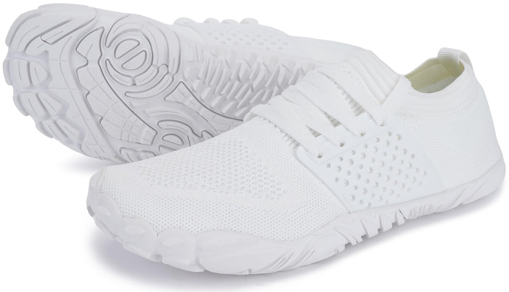 Joomra Womens Trail Barefoot Shoes Ladies Size 9-9.5 Zero Drop Minimalist Sneakers Hiking Trekking Camping Gym Jogging Footwear White 40
