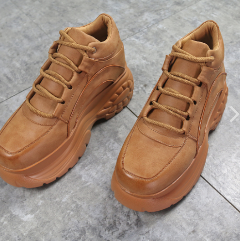Baskets "Dad Shoes" tendance à semelle épaisse pour femme (blanches)