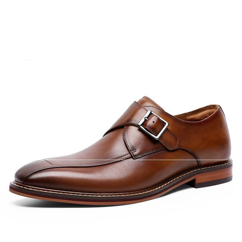 Formal Men's British Monk Square Toe Shoes