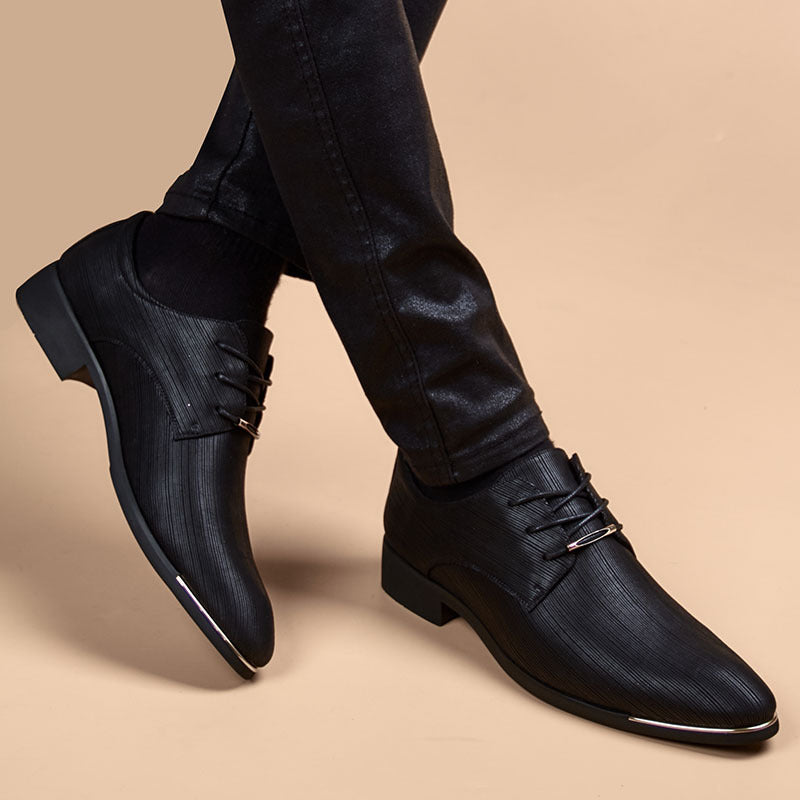 Business Formal Leather Shoes - British Pointed Toe
