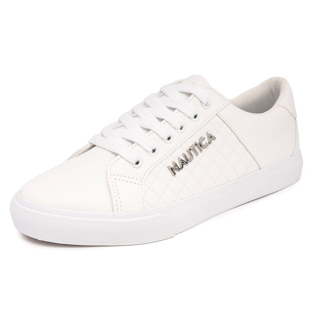 أحذية رياضية عصرية برباط من Nautica للنساء - Taika - أبيض - مقاس 8