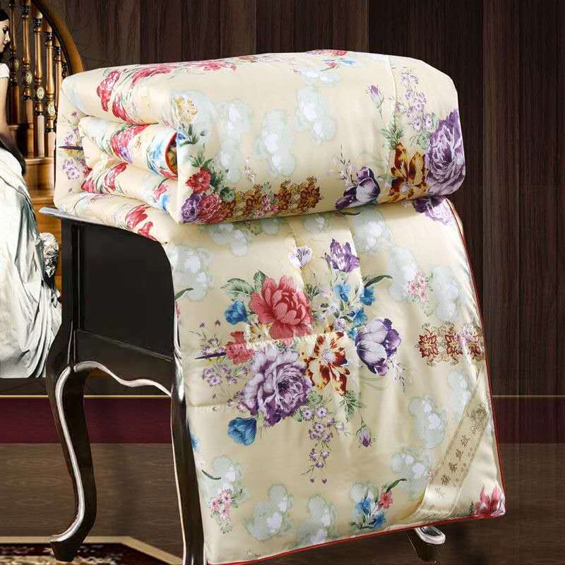 Silk Printed Silk Comforter for All Seasons, Wholesale