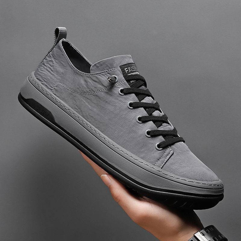 Chaussures décontractées sans lacets pour hommes en tissu de Pékin respirant pour l'été