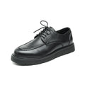 Trendy Men's Casual Leather Shoes with Thick Soles