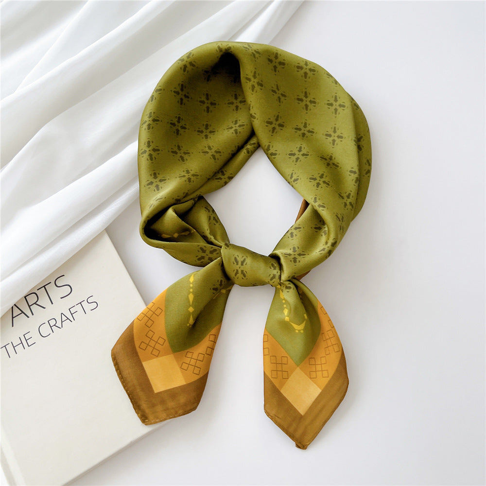 Stylish French Silk Scarf for All Seasons (70cm)