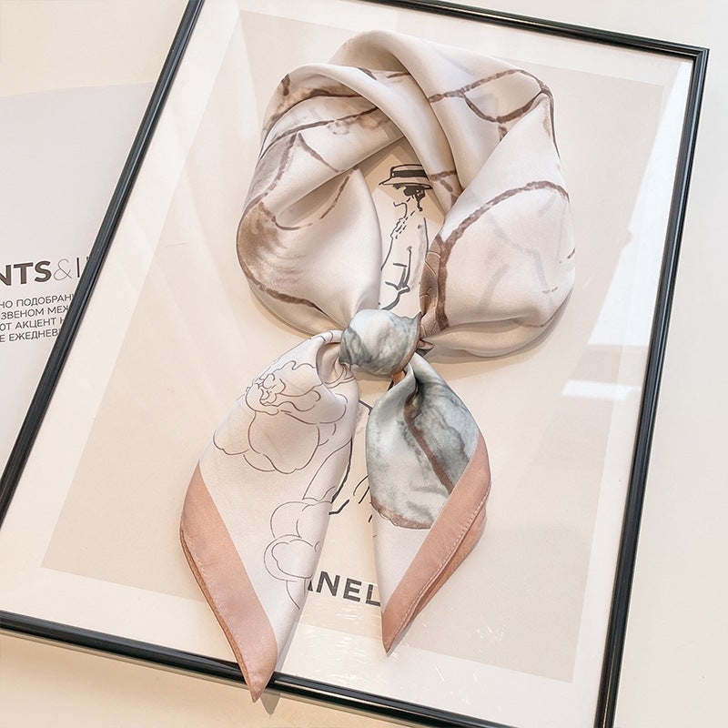 Stylish Spring Autumn Silk Scarf for Women