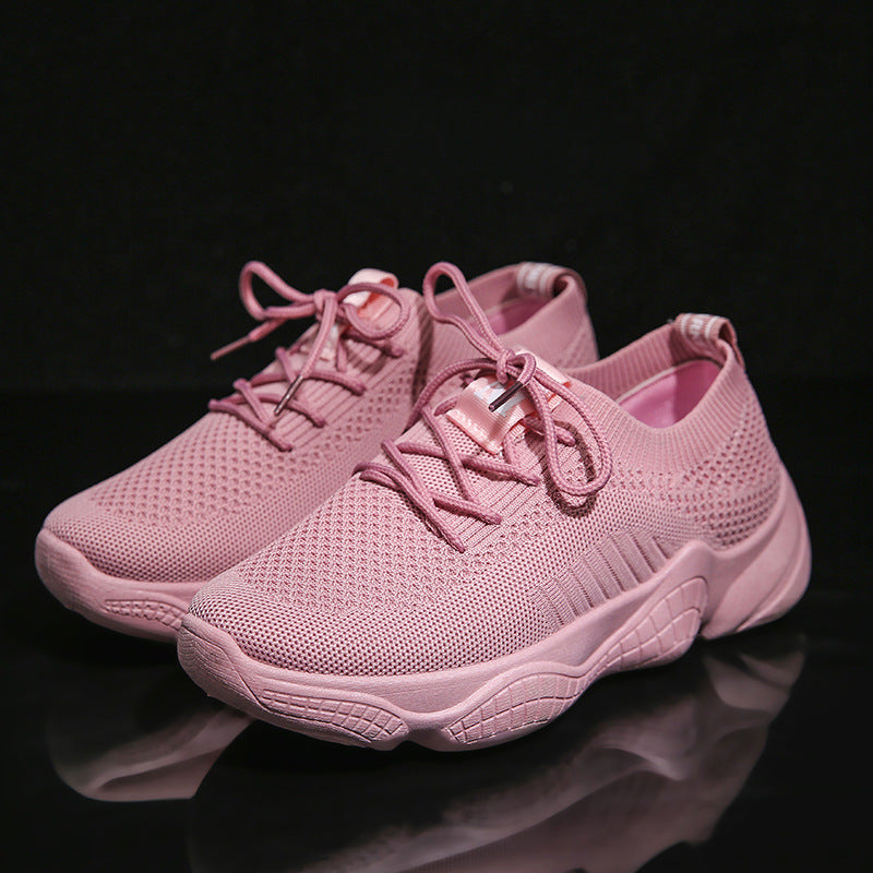 Women's Thick-Soled Knitted Dad Sneakers