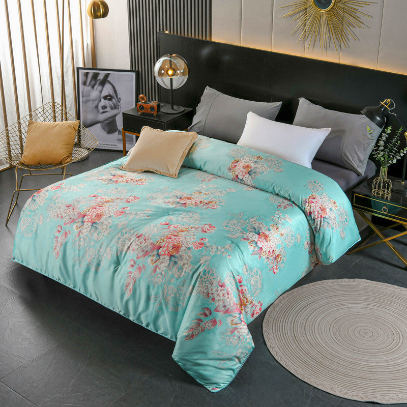 Silk Printed Silk Comforter for All Seasons, Wholesale