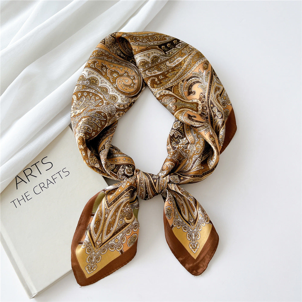 Stylish French Silk Scarf for All Seasons (70cm)