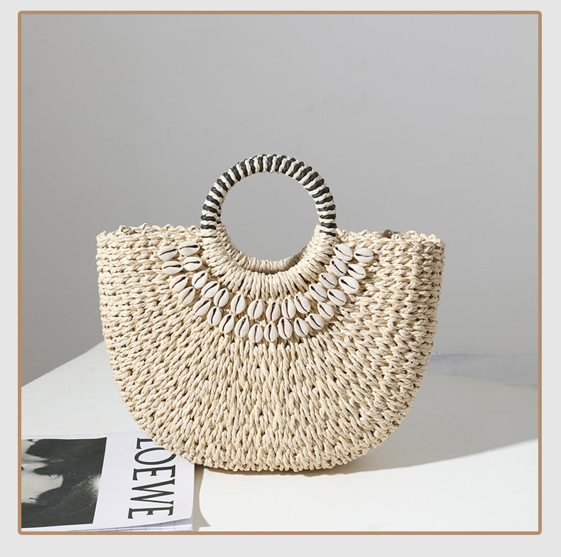 Sac à main coquillage fait main - Sac bandoulière d'été de plage