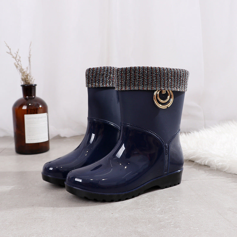 Fashion Plus Waterproof Velvet Ladies' Shoes