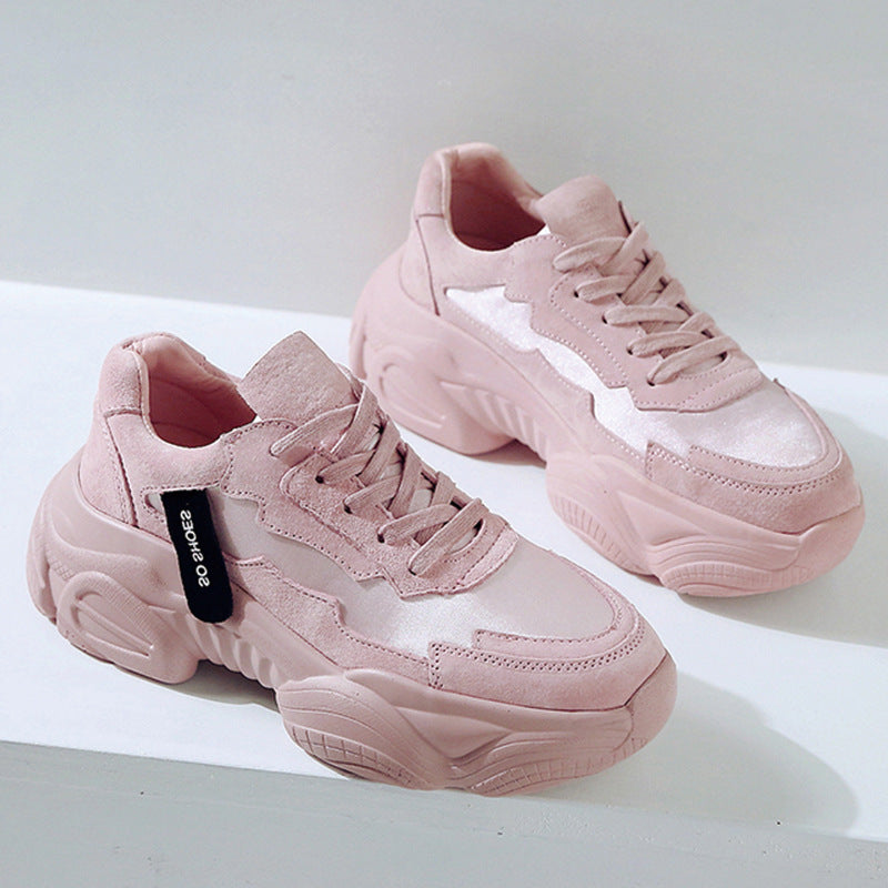 Baskets décontractées à semelle épaisse pour femme - Style coréen tendance