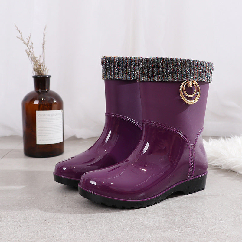 Fashion Plus Waterproof Velvet Ladies' Shoes