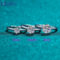 925 Silver Ring with 1 Carat Moissanite Stone